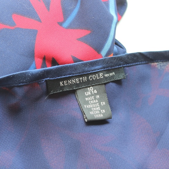 Kenneth Cole Empire Waist Flowy Ribbon Blouse - Picture 2 of 7